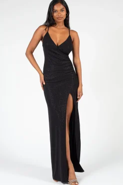 Lovely Day Alena High Slit Glitter Maxi Dress Sale