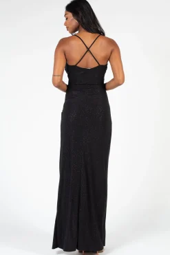 Lovely Day Alena High Slit Glitter Maxi Dress Sale