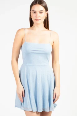 Chelsea Alice Shimmer Strap-Back Mini Dress Online