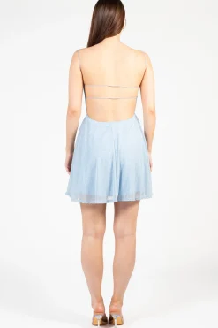 Chelsea Alice Shimmer Strap-Back Mini Dress Online