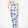 Mable Alina Floral Bodycon Midi Dress White Fashion