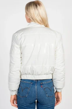 Balboa Alissa Glossy Puffer Jacket White Best