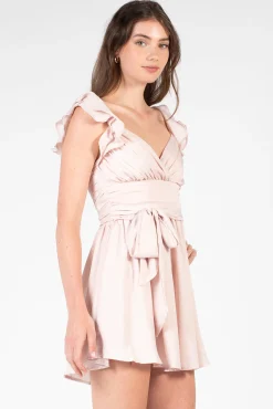 Cellecci Aliya Tie Front Chiffon Mini Dress Sale