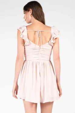 Cellecci Aliya Tie Front Chiffon Mini Dress Sale