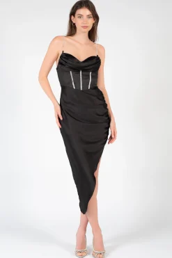 M. Poema collection Amara Rhinestone Corset Mini Dress Discount