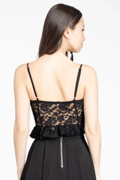 HERSu0026MINE Amelie Lace Ruffle Corset Black Sale