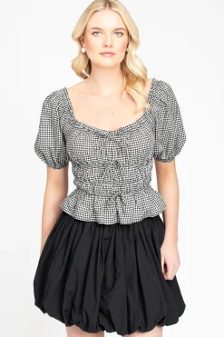 Mable Amy Poplin Bubble Hem Mini Skirt Online