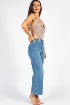 Better Be Arabella Rhinestone Crop Top Online