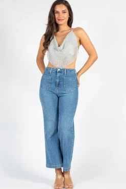 Better Be Arabella Rhinestone Crop Top Online