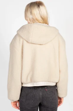 Iris Aspen Sherpa Crop Jacket Cream Discount