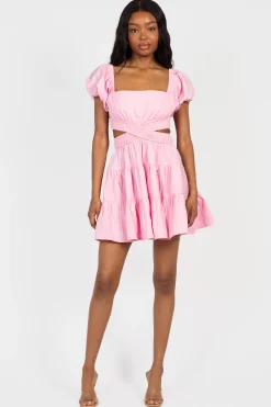 Chelsea Avelyn Cut Out Babydoll Mini Dress Outlet