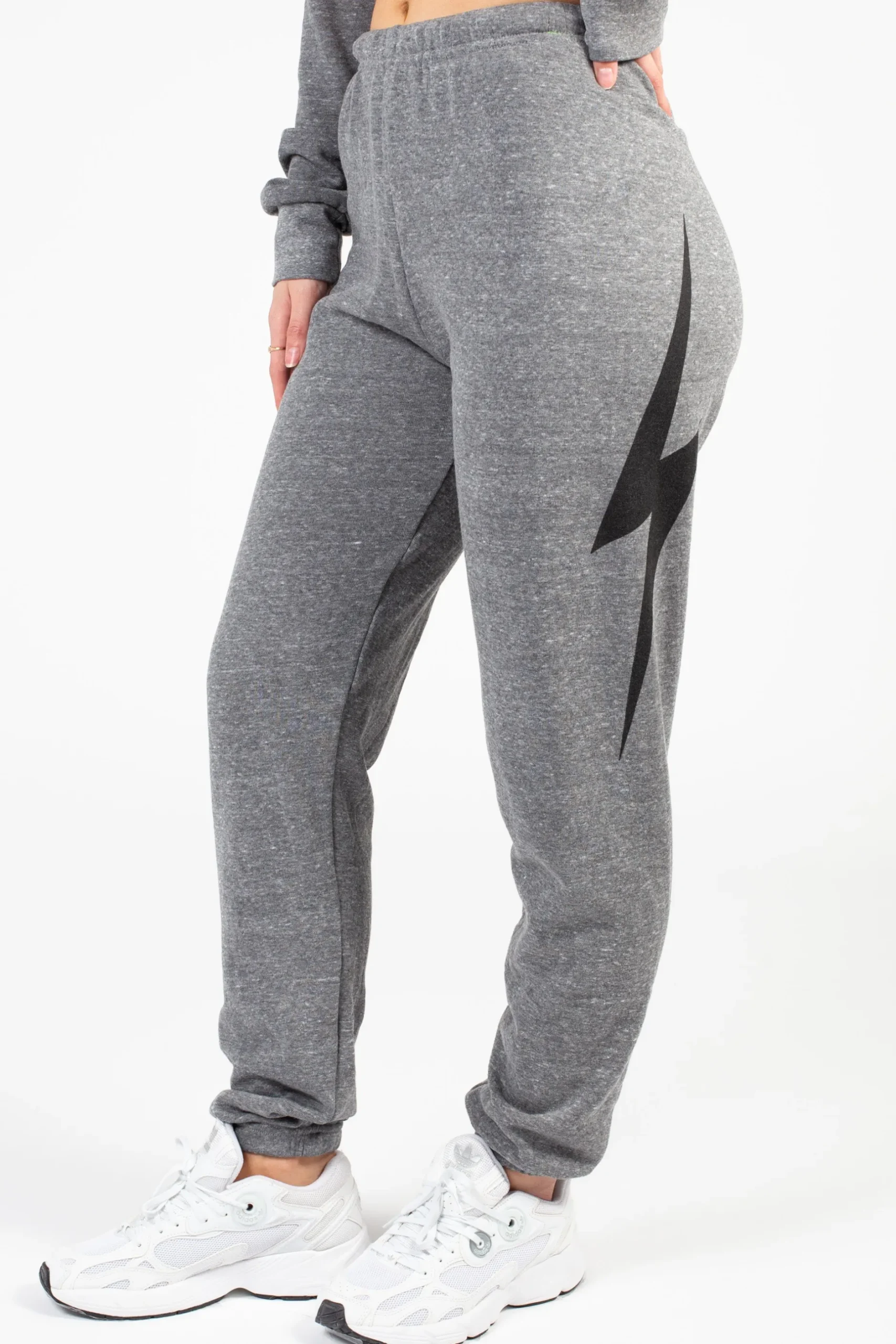 Aviator Nation Classic Bolt Sweatpants HeatherGrey Clearance