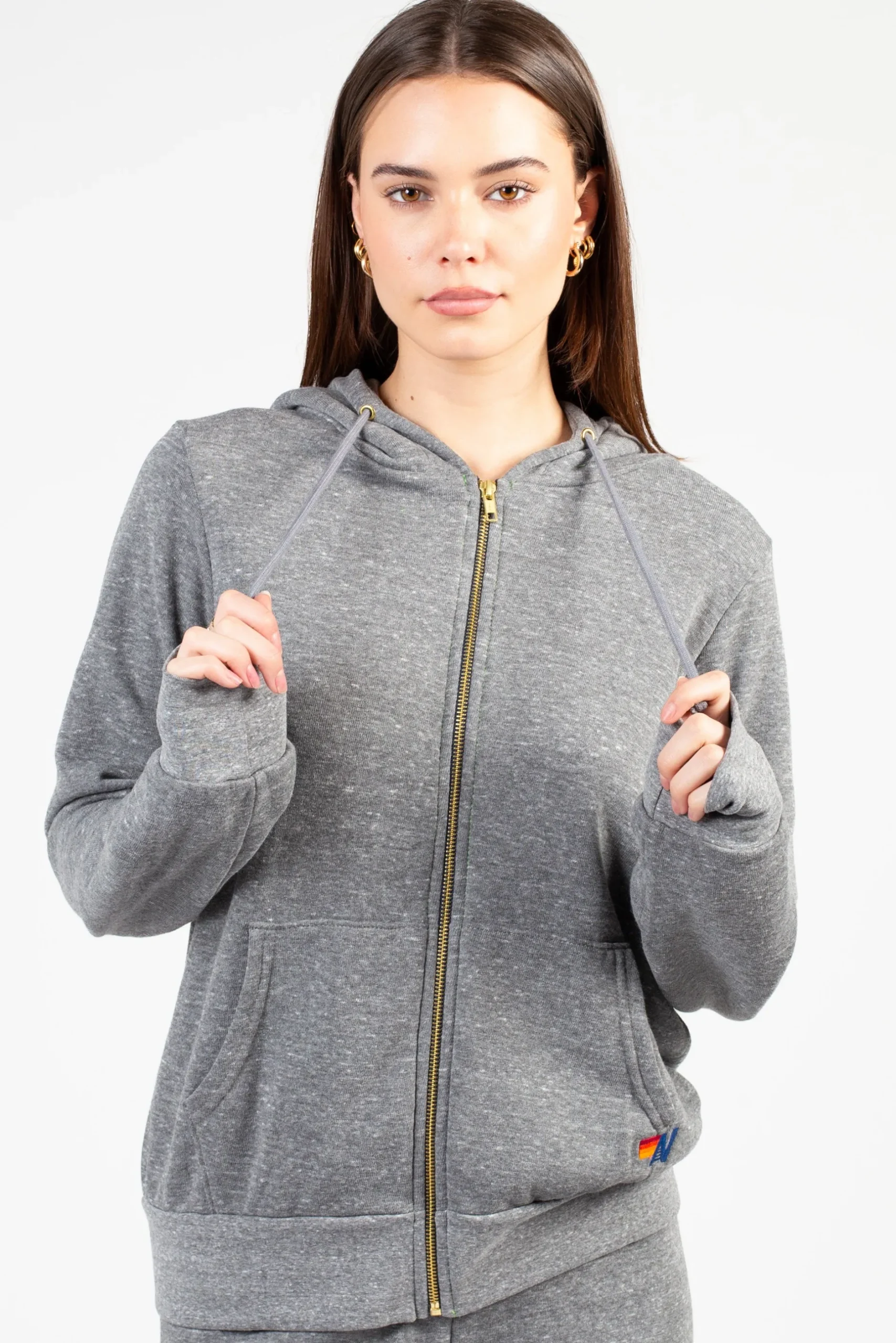 Aviator Nation Classic Bolt Hoodie HeatherGrey Best