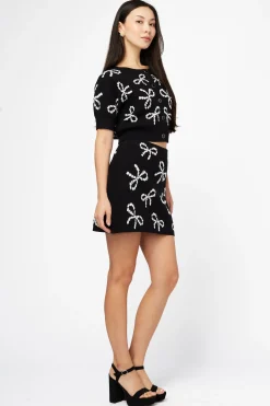 Mable Blair Bow Detailed Mini Skirt Hot