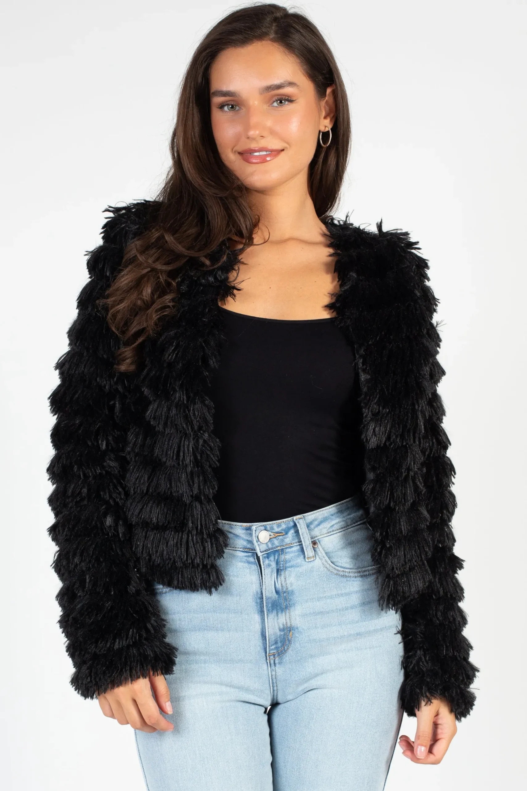 Fantastic Fawn Callie Shaggy Fringe Jacket Online