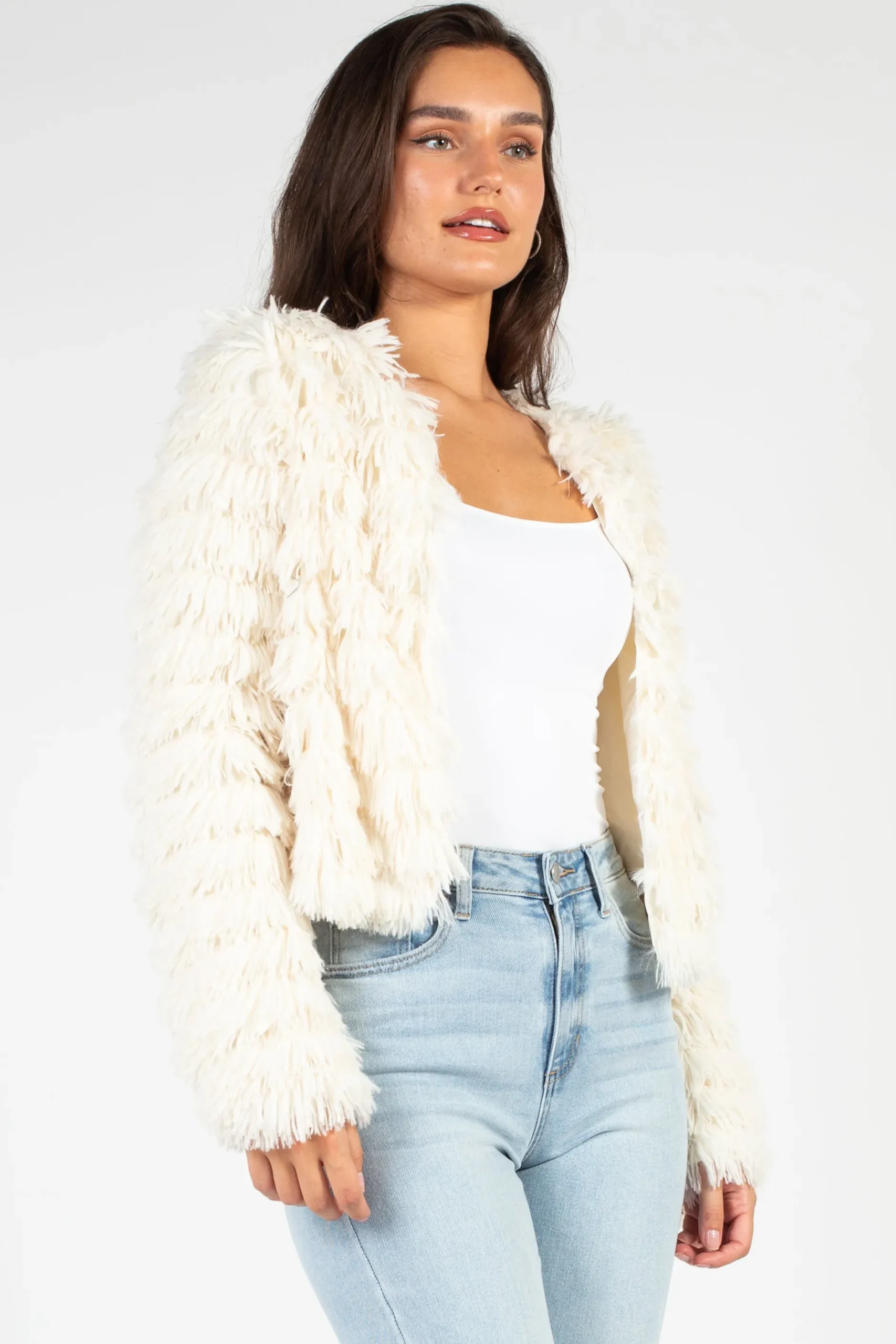 Fantastic Fawn Callie Shaggy Fringe Jacket Online