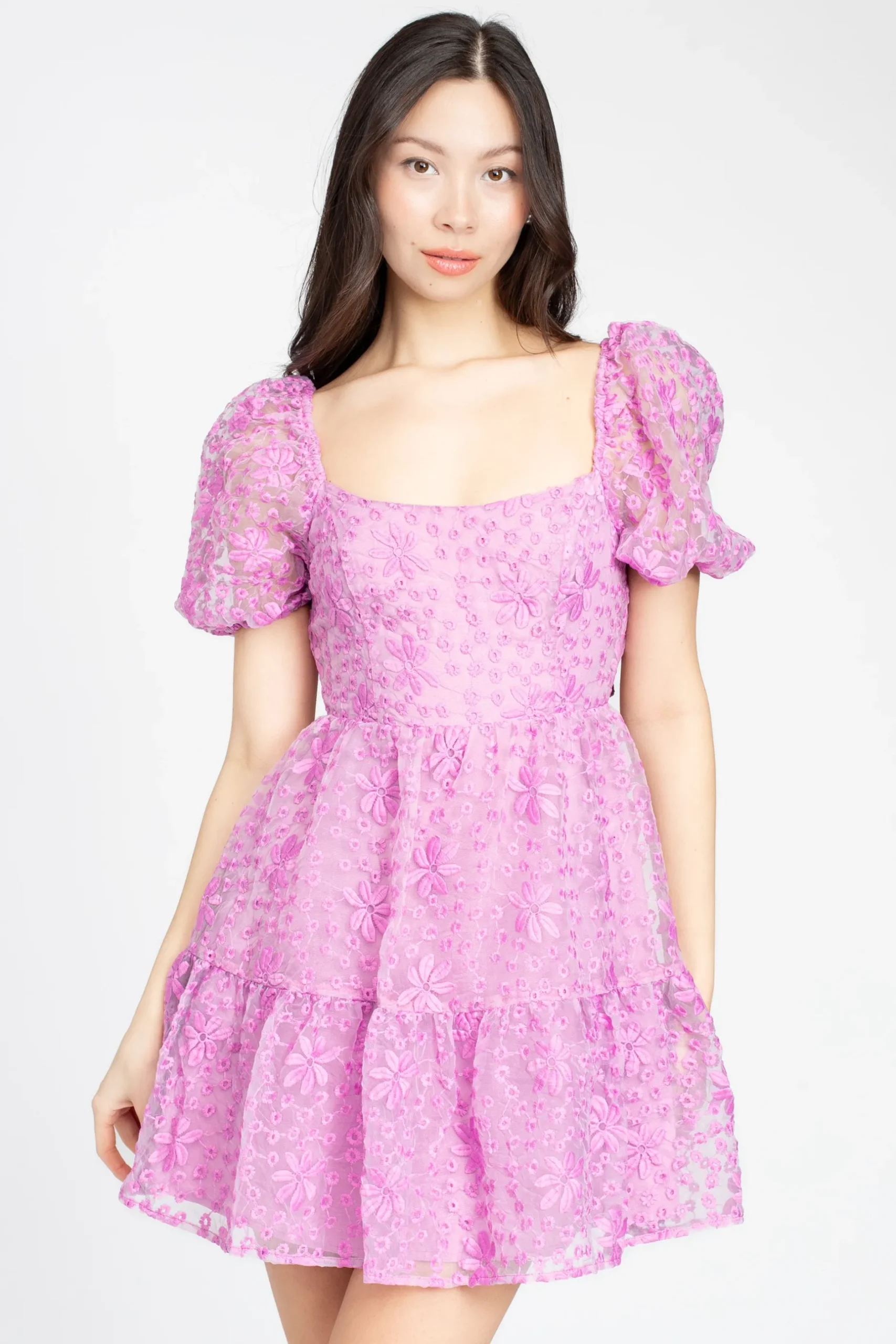 Mustard Seed Carolina Floral Embroidered Mini Dress Online