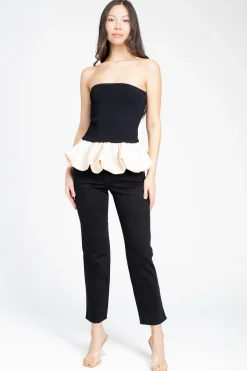 creamon Cecelia Bubble Hem Blouse Black Online