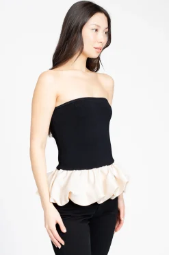 creamon Cecelia Bubble Hem Blouse Black Online