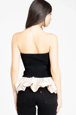 creamon Cecelia Bubble Hem Blouse Black Online