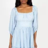 Lily u0026 Peony Celeste Bow Tie Back Mini Dress LightBlue Outlet