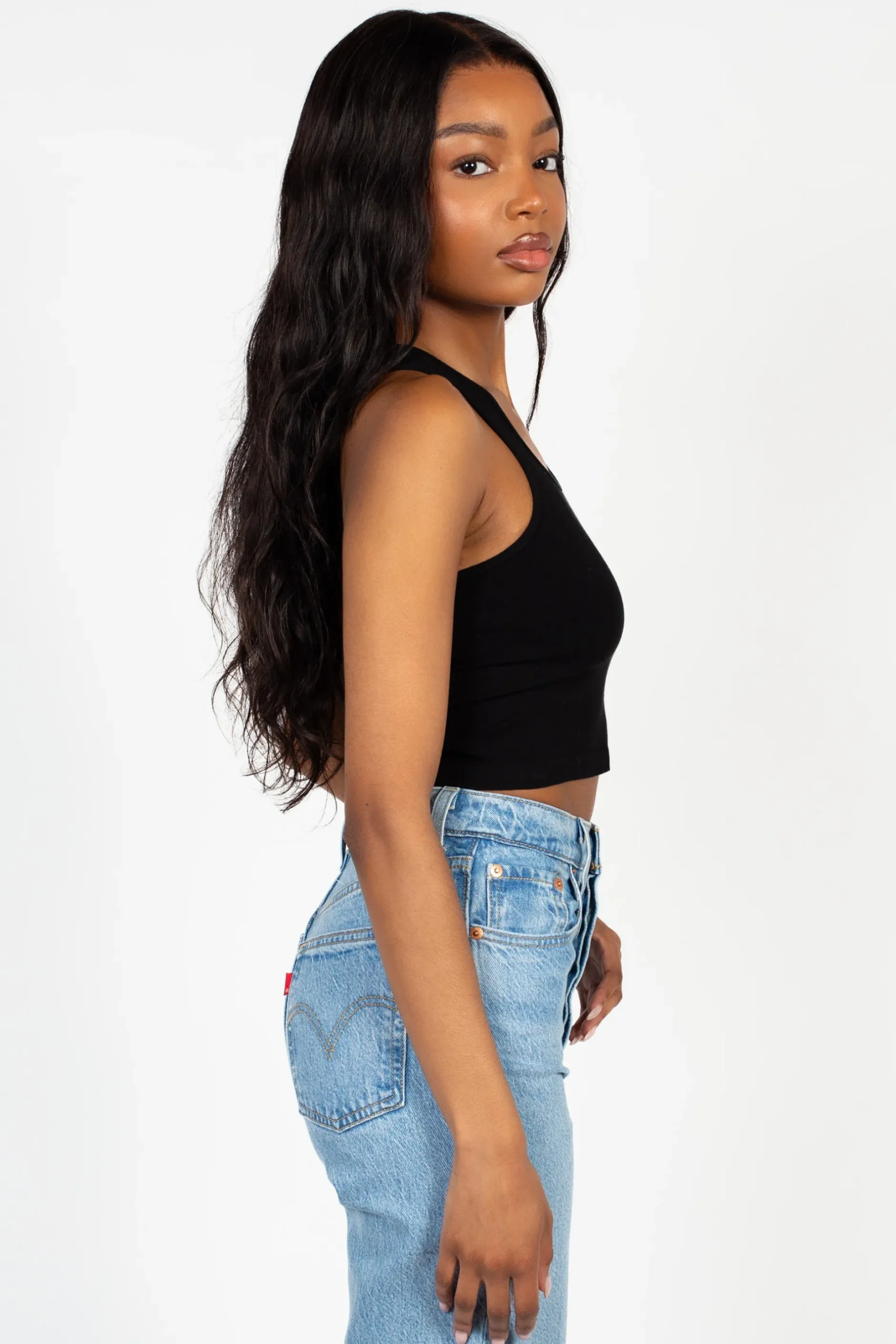 C'est Moi Bamboo Crop Tank Top Sale
