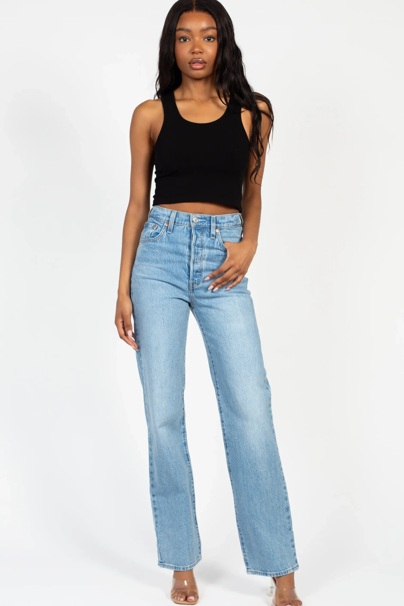 C'est Moi Bamboo Crop Tank Top Sale