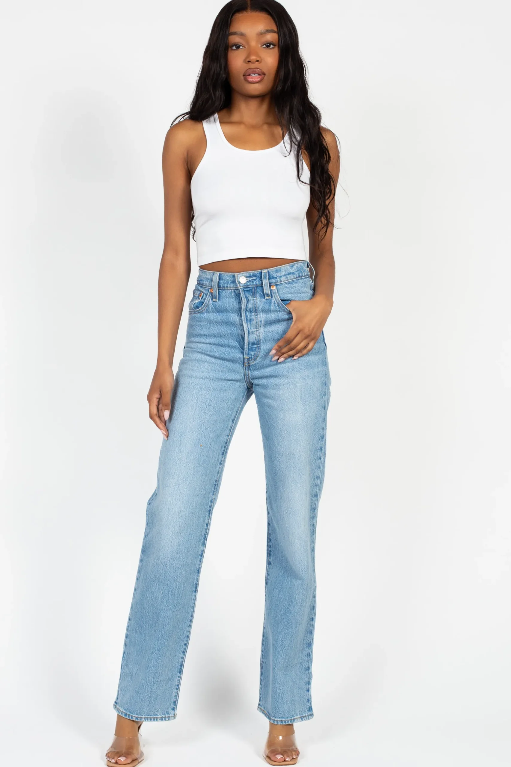 C'est Moi Bamboo Crop Tank Top Sale
