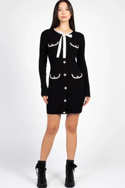 Mable Cordelia Button Up Midi Sweater Dress New