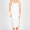 Inmod Deanna Satin Midi Slip Dress Fashion