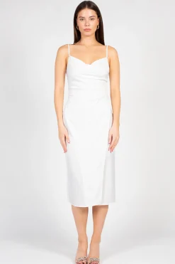 Inmod Deanna Satin Midi Slip Dress Fashion
