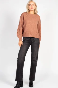 Papermoon Edith Open Bow Back Knit Sweater Mauve Online