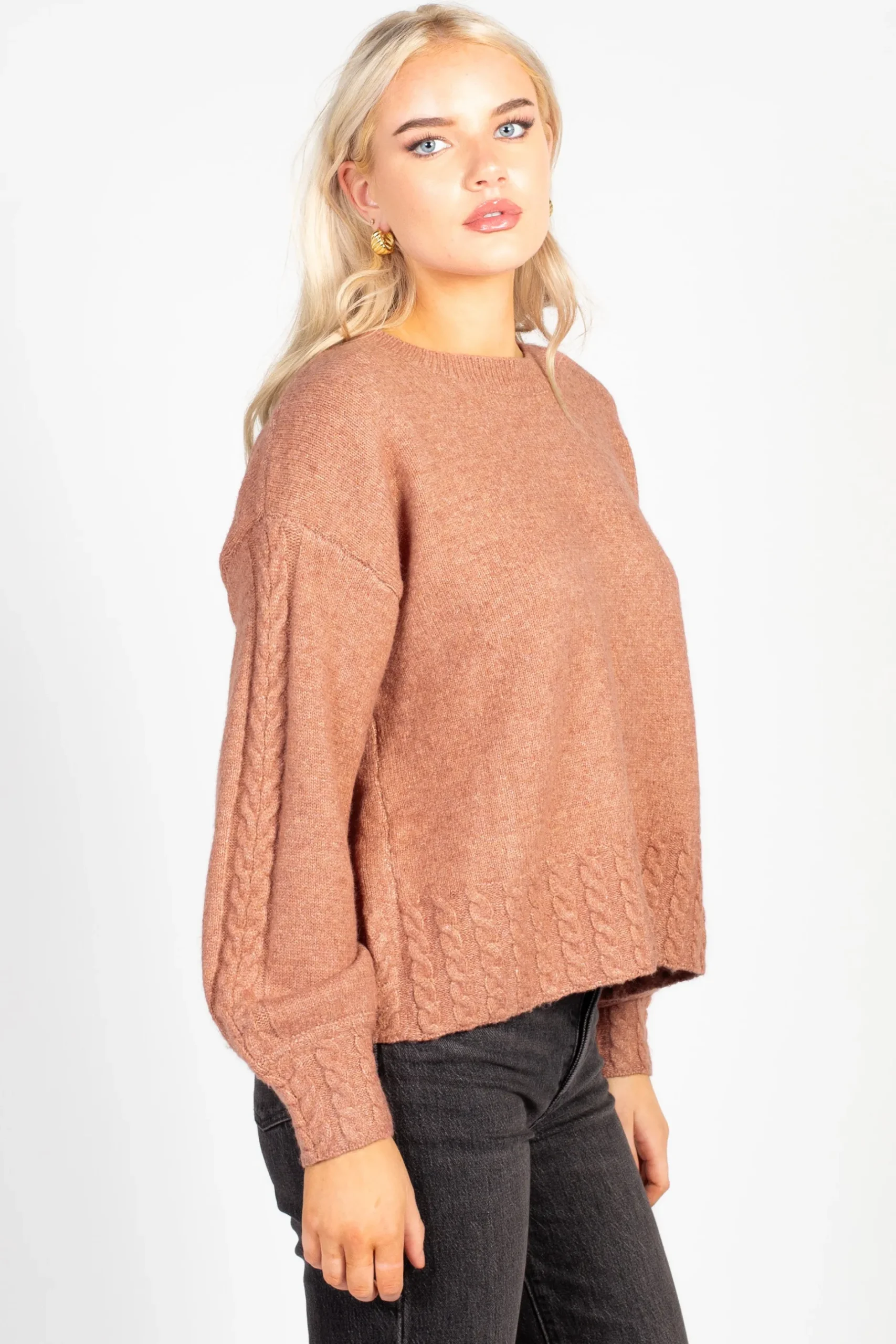 Papermoon Edith Open Bow Back Knit Sweater Mauve Online