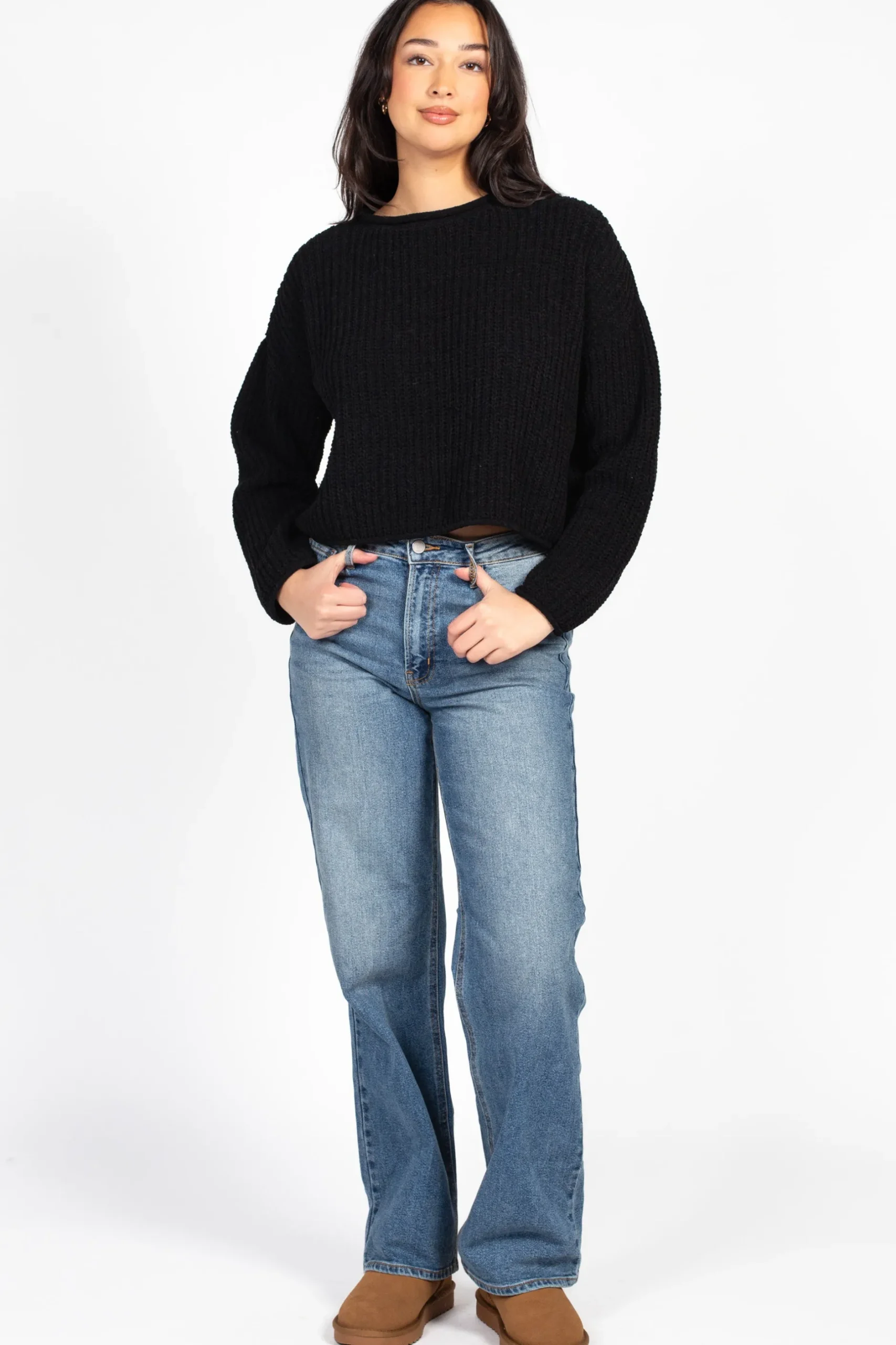 Double Zero Emara Textured Knit Sweater New