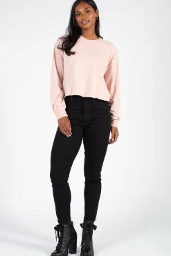 Double Zero Ember Raw Hem Sweatshirt Discount