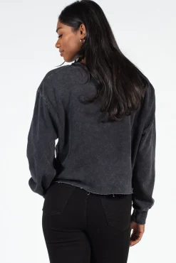 Double Zero Ember Raw Hem Sweatshirt Discount