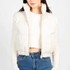 36pointS Francesca Vegan Leather Puffer Vest Discount