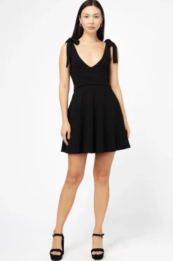 Blue Blush Gabriella Tie Shoulder Skater Mini Dress Discount