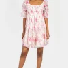 bigHit Gia Floral Mini Dress PinkRose Online