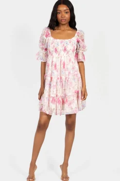 bigHit Gia Floral Mini Dress PinkRose Online