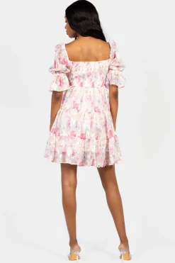 bigHit Gia Floral Mini Dress PinkRose Online