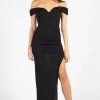 Lovely Day Greta Side Slit Maxi Gown New