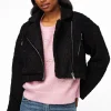 Privy Honey Teddy Crop Moto Jacket Fashion