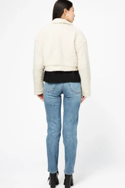 Privy Honey Teddy Crop Moto Jacket Fashion
