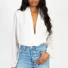 Chelsea Isla Long Sleeve Chiffon Bodysuit Hot