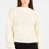 HYFVE Ivy Textured Knit Sweater Cream Fashion