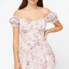 One and Only Jess Floral Mini Dress Pink New