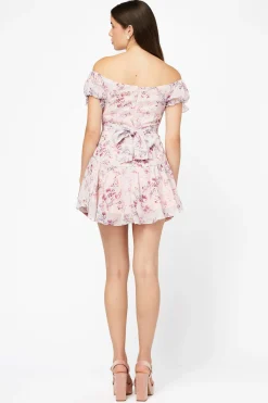 One and Only Jess Floral Mini Dress Pink New
