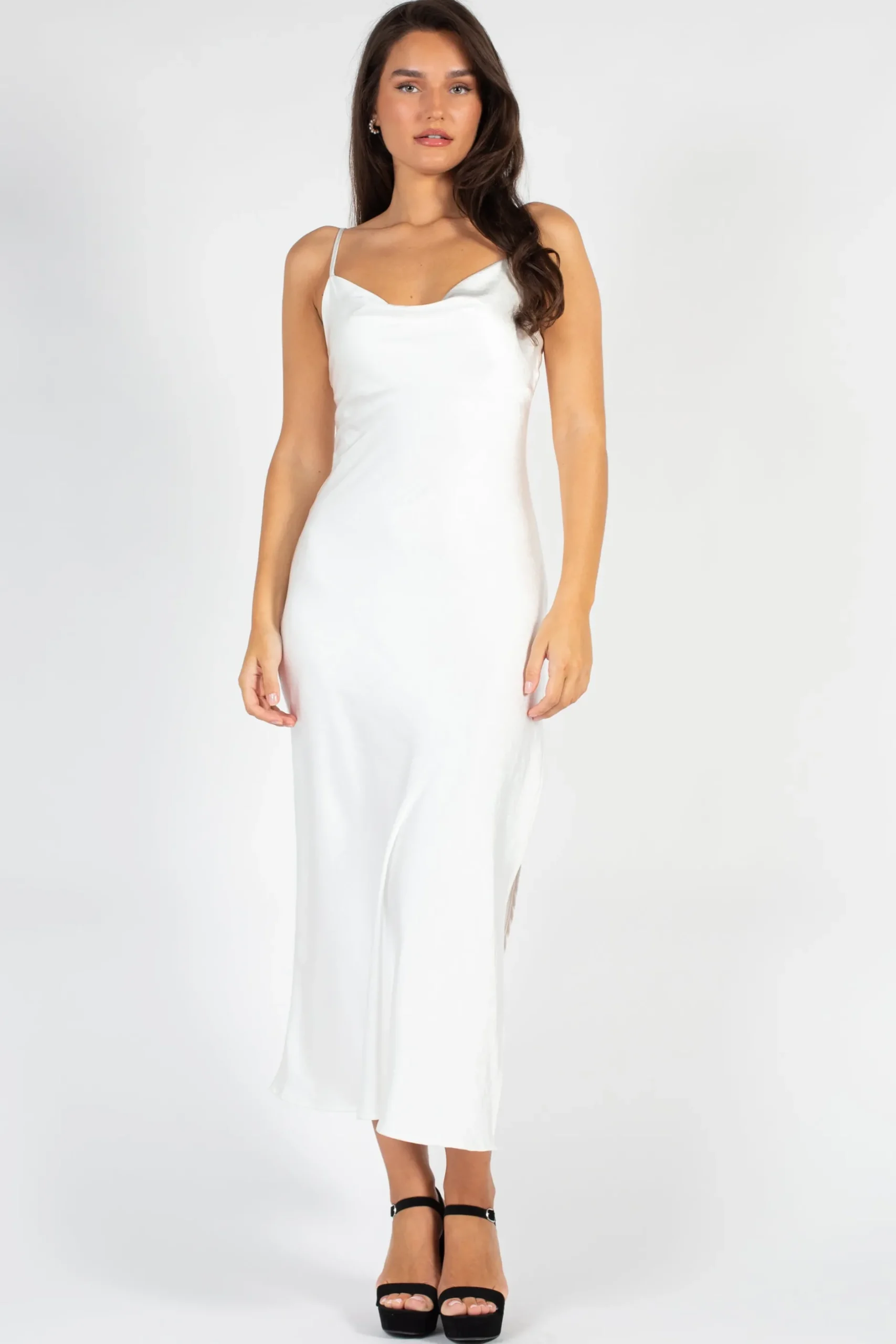 Audrey 3+1 Jillian Side Slit Midi Dress Outlet