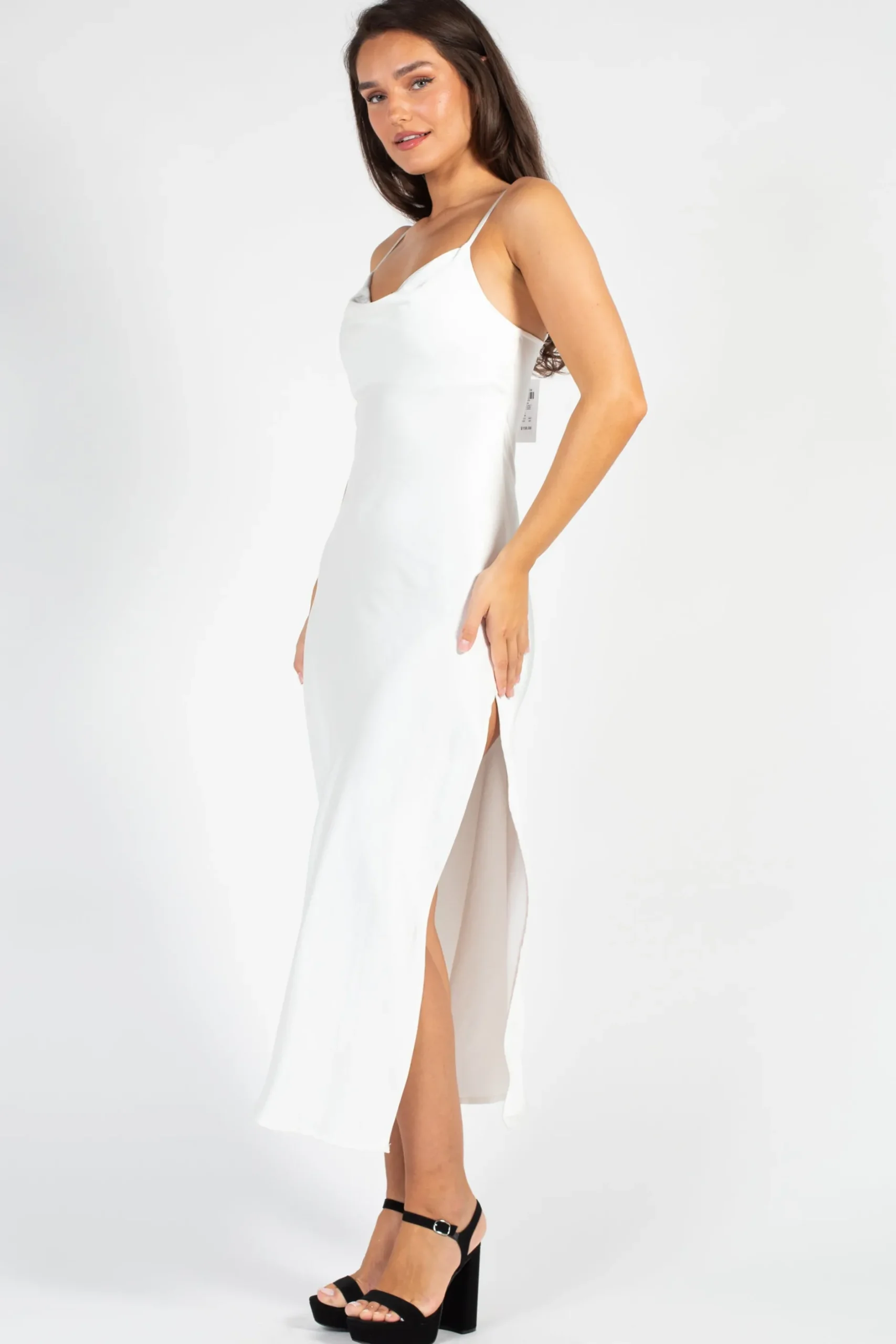 Audrey 3+1 Jillian Side Slit Midi Dress Outlet